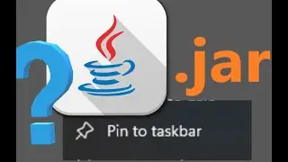 Windows 11 Tutorial: How to pin to taskbar an executable .jar file shortcut to run with Java