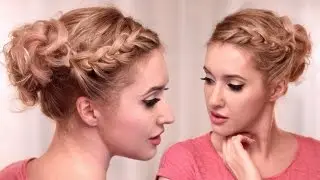 Chignon bouclé et tresse des noeuds ✿ Tuto coiffure facile pour tous les jours