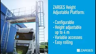 ZARGES maintenance platform, height-adjustable: Maintenance without being tied to a location.