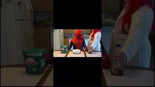 Cascades & Canadian Syrup, part of a complete breakfast #spiderman #cosplay #spidermancosplay