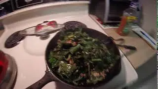 Collards cooking