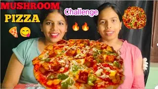 Delicious Mushroom pizza 🍕 challenge 🔥🔥 #cutejahnviaanya 
