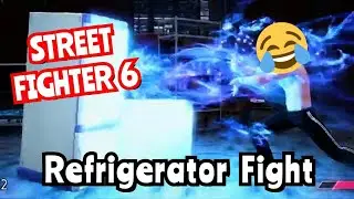 sf6 world tour mode, refrigerator fight #streetfigher6 #worldtour #refrigerator #funnygamingmoments