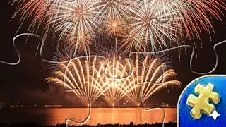 Jigsaw Puzzle Beautiful Lights View Solution 🧩🧩💥🎇🎆@puzzlegameiq123##