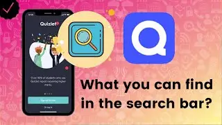 What you can find in the search bar in Quizlet?