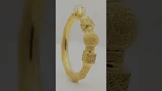 Make a Statement with the Latest Gold Kara Design for Women #unique #gold #jewellery #viralvideo
