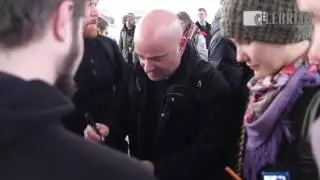 David Draiman from Disturbed greet fans on train station in Moscow, 15.03.2017