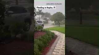 Streets in downtown Naples are being flooded from Hurricane Ian