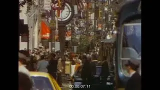 Bustling Sidewalk on a Sunny Day in Manhattan, 1990s - Archive Film 1064242