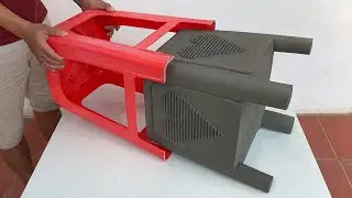 Creative art with old plastic chair and cement / Special gift for your family