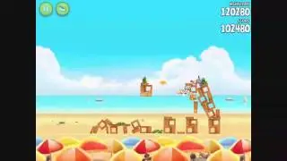 Angry Birds Rio - Golden Beachball Level 5 - Walkthrough 3 Stars