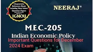 #MEC-205 Important Questions for June 2025 Exam #IGNOU
