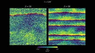 Zonal flow - Fluctuating interfacial contours marking vorticity shear zones