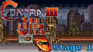 Contra III: The Alien Wars - Stage 1 (Ground Zero)