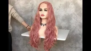 ReadyWig Pink Body Wave Synthetic Lace Front Wig 24 Inches
