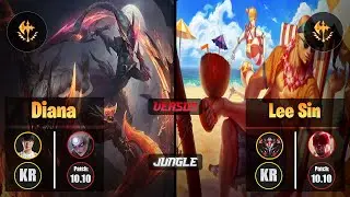 Haru DIANA (Jungle) [Conqueror] VS LEE SIN - Grandmaster KR Patch 10.10