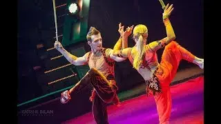 DUO AERIAL STRAPS ACROBATIC CIRCUS ENTERTAINMENT CABARET ACROBATICS ACTS FOR HIRE