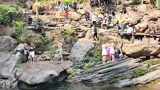 Swimming at Du Gia Waterfall in Winter: Freezing Cold Challenge! ❄️🇻🇳