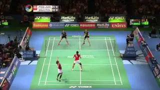 Yonex Japan Open 2015 | Badminton QF M1-WD | Ped/Juhl vs Mah/Pol