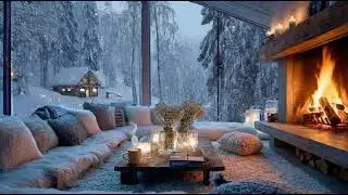 🎹🔥 Soothing Winter PianoGentle Snowfall & Fireplace Sounds | For Deep Relaxation & Meditation