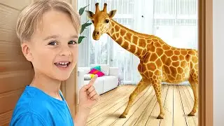 Wild Animal Adventure at Home _ Kids Learn Animal Names