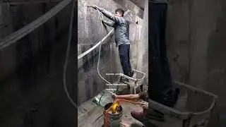 injection grouting work basement retaining wall waterproofing Fosroc waterproofing system #grproof