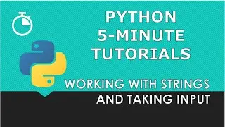 Working with Strings and Taking Input | Python 5-Minute Tutorials | Beginner Python Tutorials