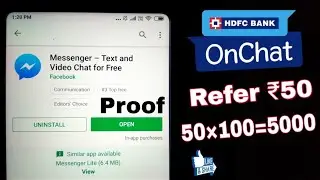 Facebook Messenger HDFC Bank On Chat offer || Per Refer ₹50 || Jio Free Recharge Offer