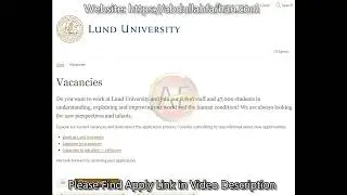 36 PhD Degree-Fully Funded at Lund University, Scania, Sweden-High Allowance-Apply now
