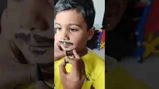 I want to have beard and Moustache like my dad #shorts #kids #funny #dad #family