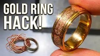 Incredible Gold Ring with Copper Details ! Handmade Jewelry Hacks