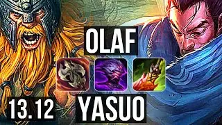 OLAF vs YASUO (TOP) | Rank 4 Olaf, 7 solo kills, 10/2/5, Dominating | NA Challenger | 13.12
