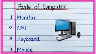 10 Computer Parts Name in English | Parts of Computer Name | Computer Parts Name
