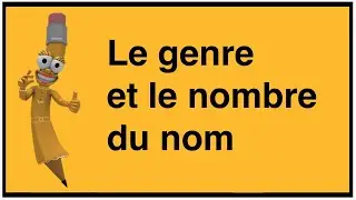 le nombre ( le singulier et le pluriel ) le genre  ( Féminin et Masculin  )