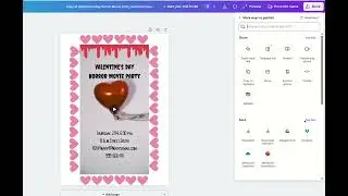 How to share your Valentine's Day Horror Movie Party Invitation in Canva