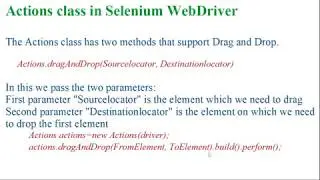 Perform Drag and Drop in Selenium WebDriver