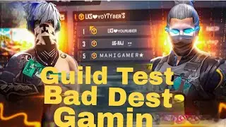 Guuld test win 1v1 custom ROOM for me and come in Guild the Guild name is baddest gaming#freefire #