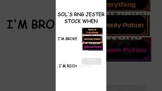 Sol's RNG Jester stock be like 😭💔 #solsrng
