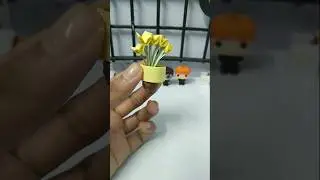 Diy quilling flower pot part-2 #shorts #diy #quilling #flowerpot #art #papercraft