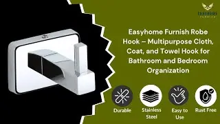 Easyhome Furnish Robe Hook &ndash; Durable Towel, Cloth, and Coat Hook for Bathroom & Bedroom Organization