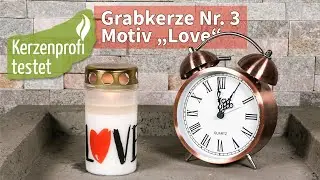 Test: DecoLite Grabkerze Nr. 3 mit Motiv Love