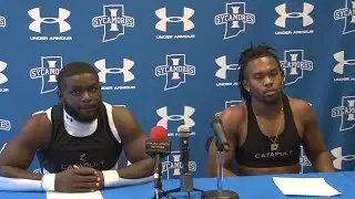 Post-game Press Conference with ISU's #34 Plez Lawrence & #27 Justin Dinka