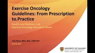 Exercise Oncology Guidelines: From Prescription to Practice
