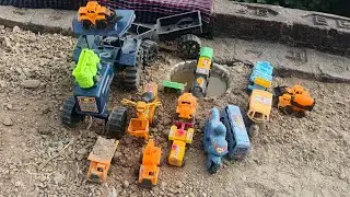 Toy Construction Vehicles in Action 🏗️ | Mini JCB, Dump Truck & Tractor Road Work