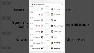 #UEFAConferenceLeague #OctavosDeFinal #Servette - #Viktoria Plzen #Ajax - #Aston Villa #Molde ...