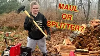 Splitting Cherry Firewood:  Maul or Splitter??
