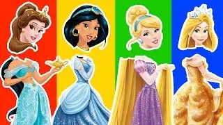 Wrong Heads Disney Princess 1 Learn Colors & Finger Family Nursery Song By IBaby