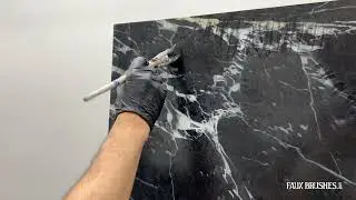 Belgium Blue Faux Marble - A RECIPE: Overglazing Layer 3 (Part 3 of 3)