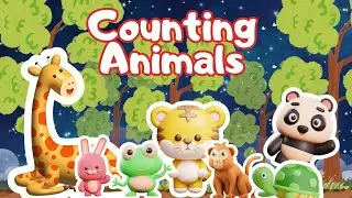 123 | Counting Animals : Numbers 1 to 10 🦁🐯🐒🦧🐍🦓| Giggle & Learn