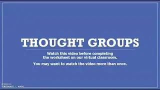 English Pronunciation Lesson :: Thought Groups